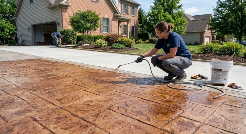 Concrete Driveway Refinishing in Corpus Christi, TX