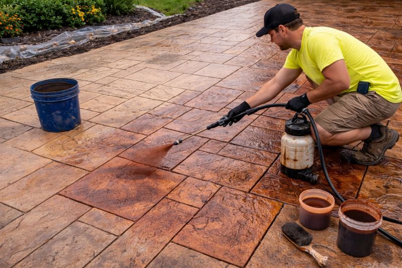 Concrete Patio Staining in Frisco, TX