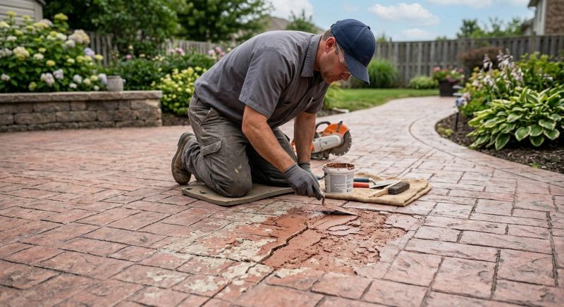 Decorative Concrete Repair in Weatherford, TX