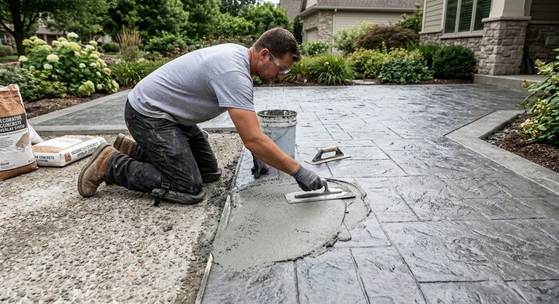 Driveway Overlay Installation in Frisco, TX