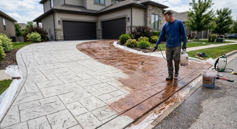 Driveway Staining in Fort Worth, TX