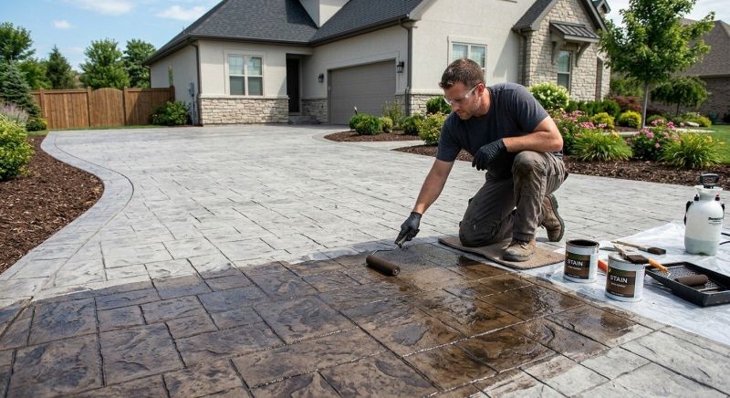 Driveway Staining in Dallas, TX