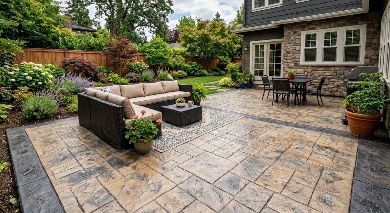 Textured Concrete Installation in Fort Worth, TX