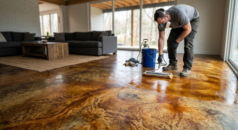 Tinted Concrete Installation in Corpus Christi, TX